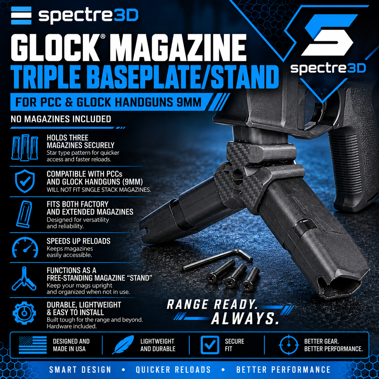 Glock Magazine Baseplate Connector-(For PCC/Glock Handguns)