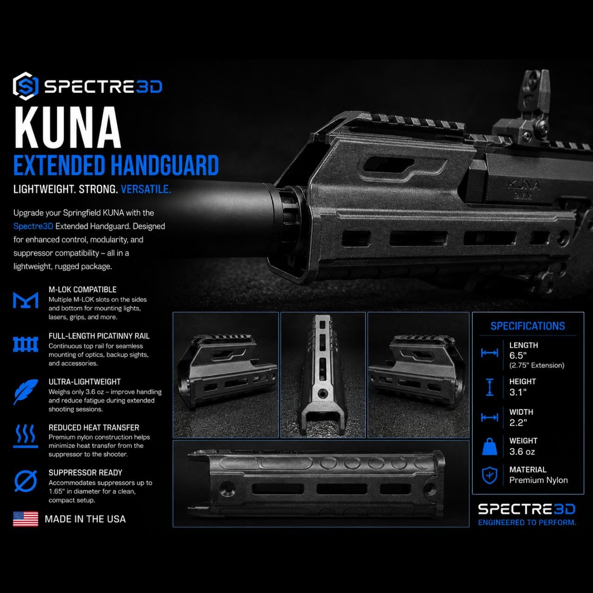 Springfield KUNA Extended Handguard