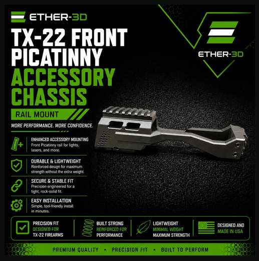 TX-22 BIGHORN REMIX Front Picatinny Accessory Chassis – Rail Mount