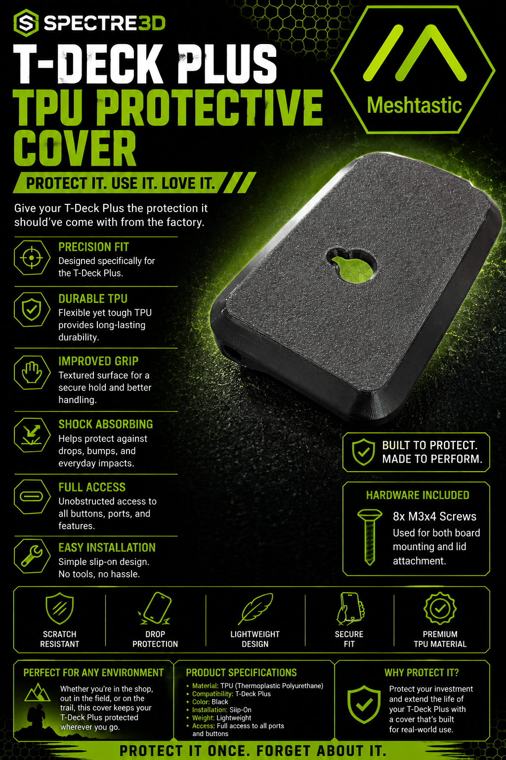 T-Deck Plus TPU Slip-On Cover