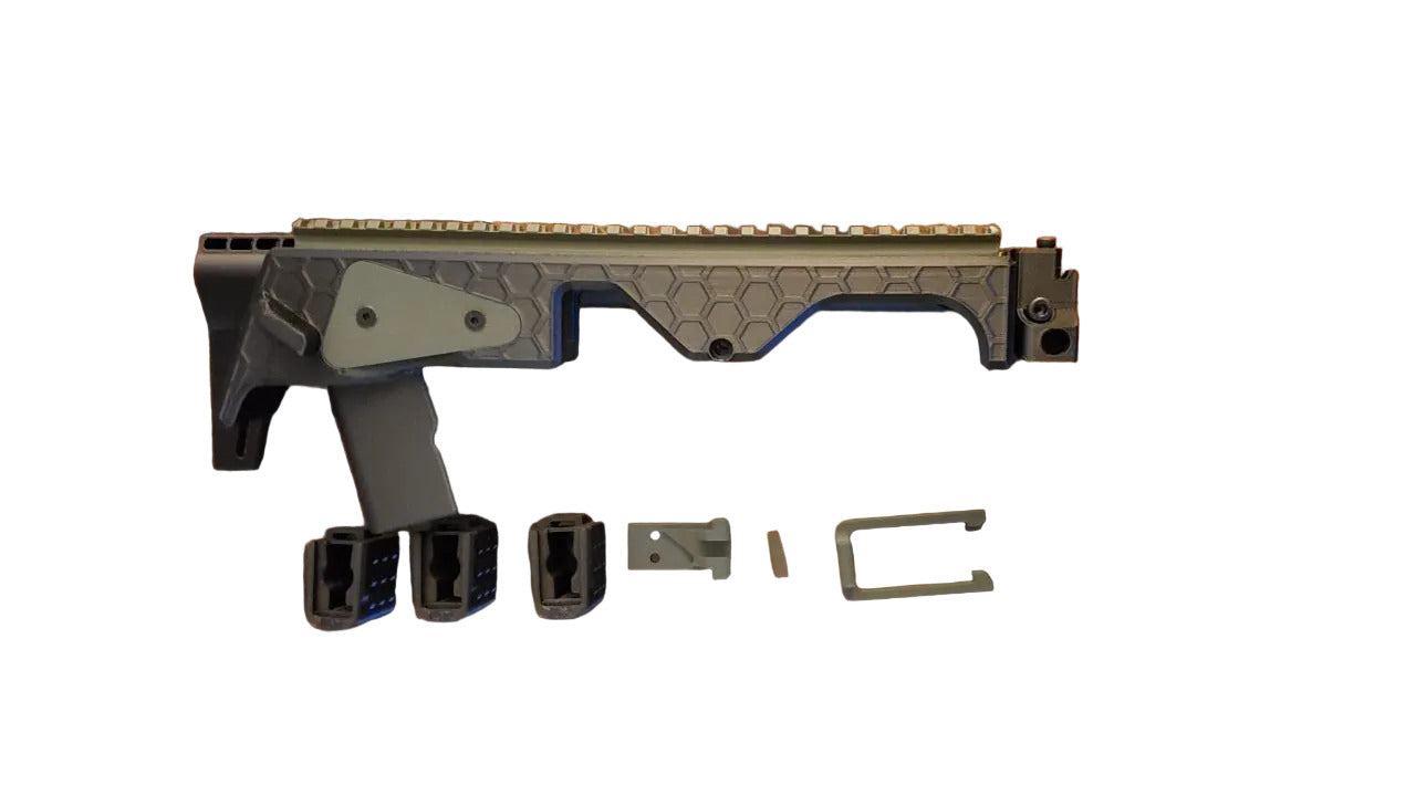 Keltec P17 Chassis w/ Picatinny Top And Right Side Rails and 3 +5 Extension KIT (CUSTOM ORDER)