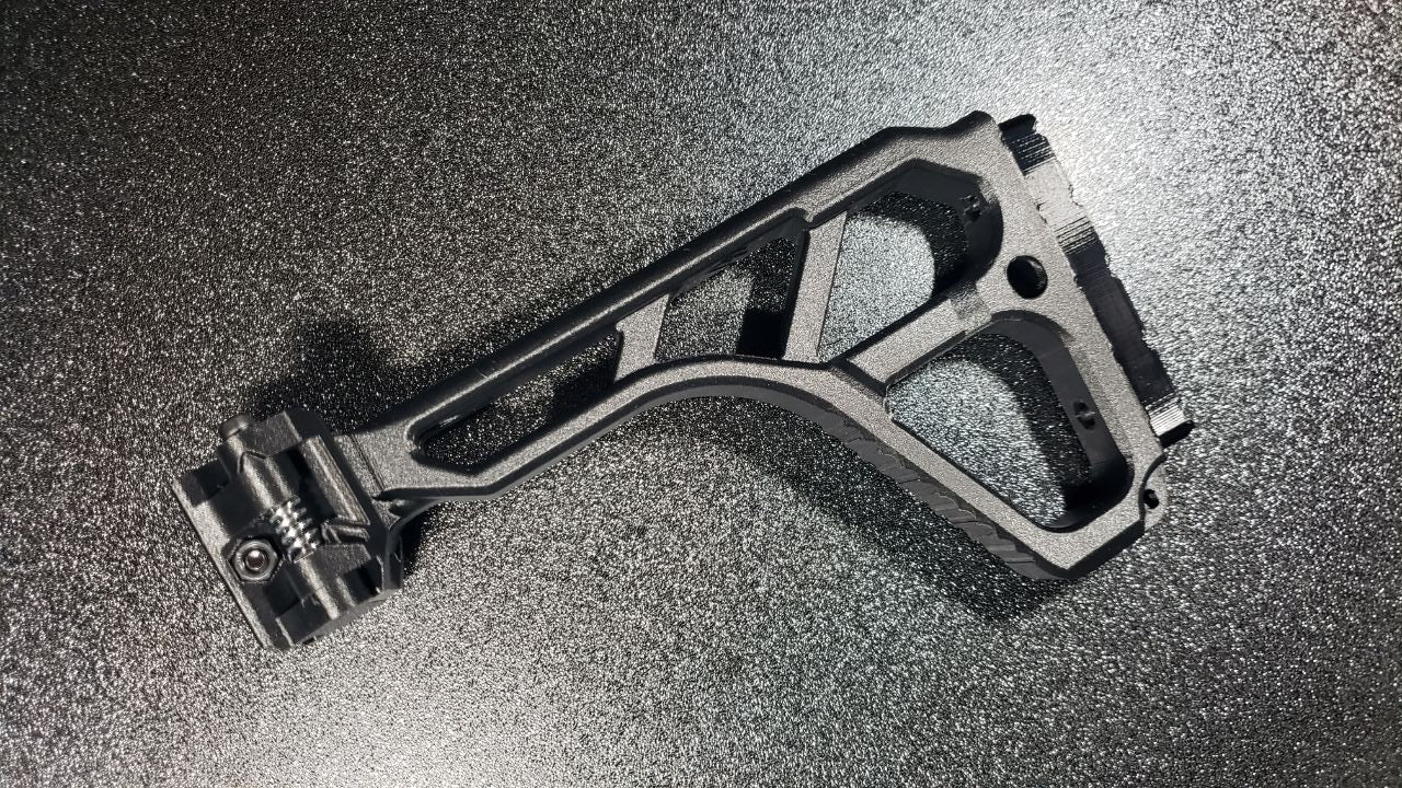 Carbon Fiber Folding Picatinny Tailhook Stock – Short Version
