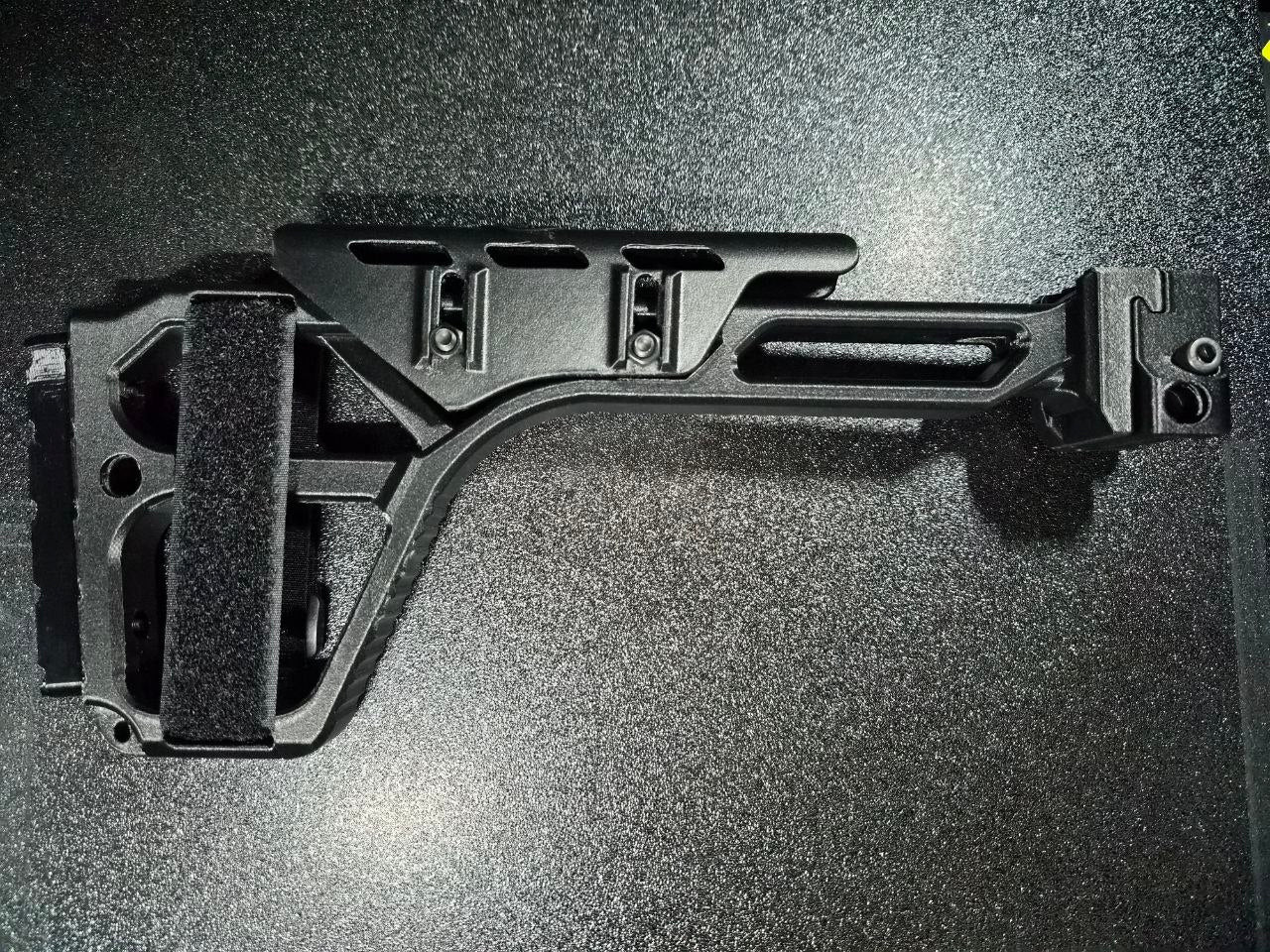 Carbon Fiber Airsoft Picatinny Stock With Adjustable Cheek Riser