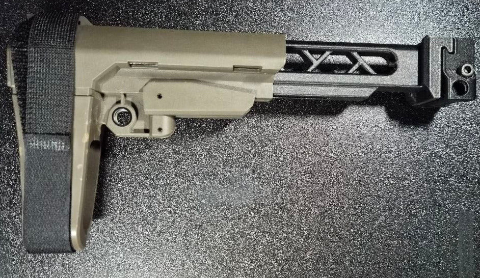 Carbon Fiber Folding Skeletonized Picatinny Stock Tube Adapter