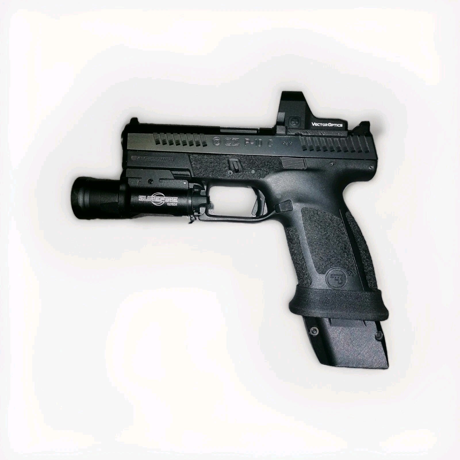CZ P-10C/P-07 +5/+4 Magazine Extension 9mm/.40 Black