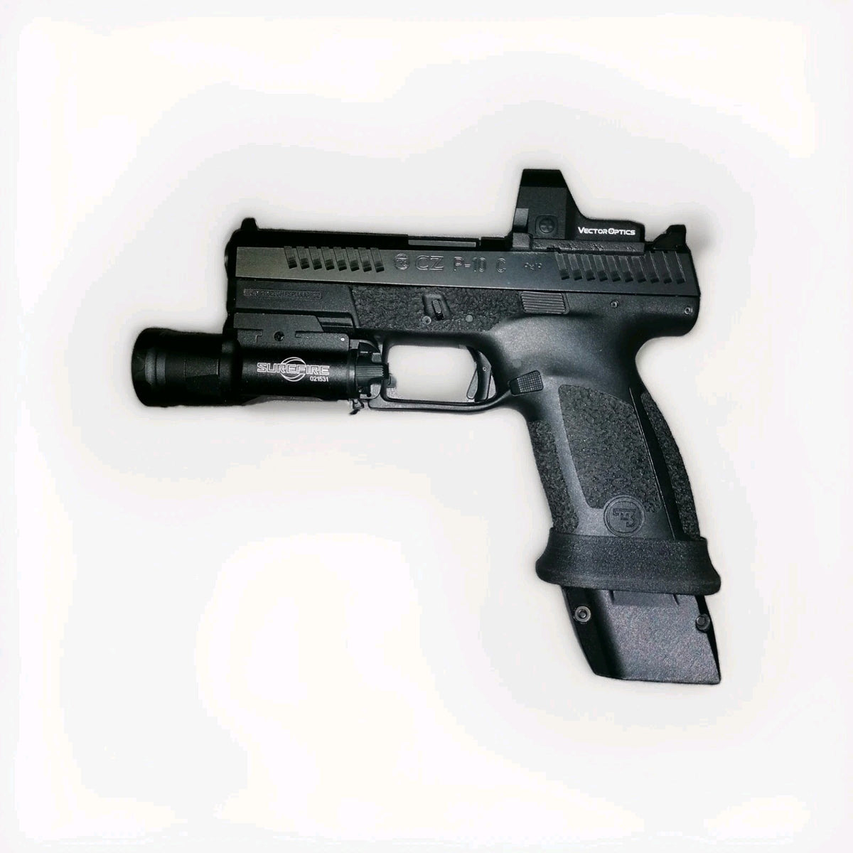 CZ P-10C/P-07 +5/+4 Magazine Extension 9mm/.40 Black